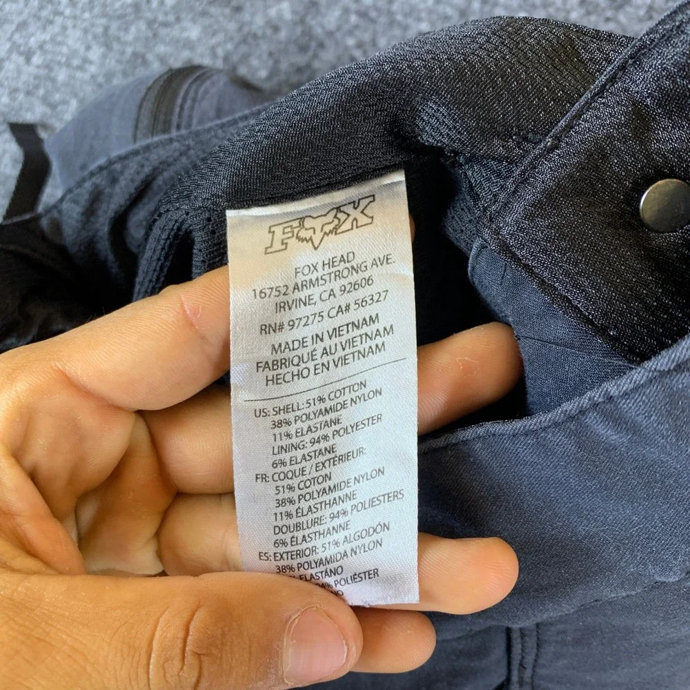 Fox Racing Indicator MTB Shorts Mens 36 Gray Adjustable Waist Technical